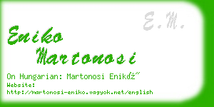 eniko martonosi business card